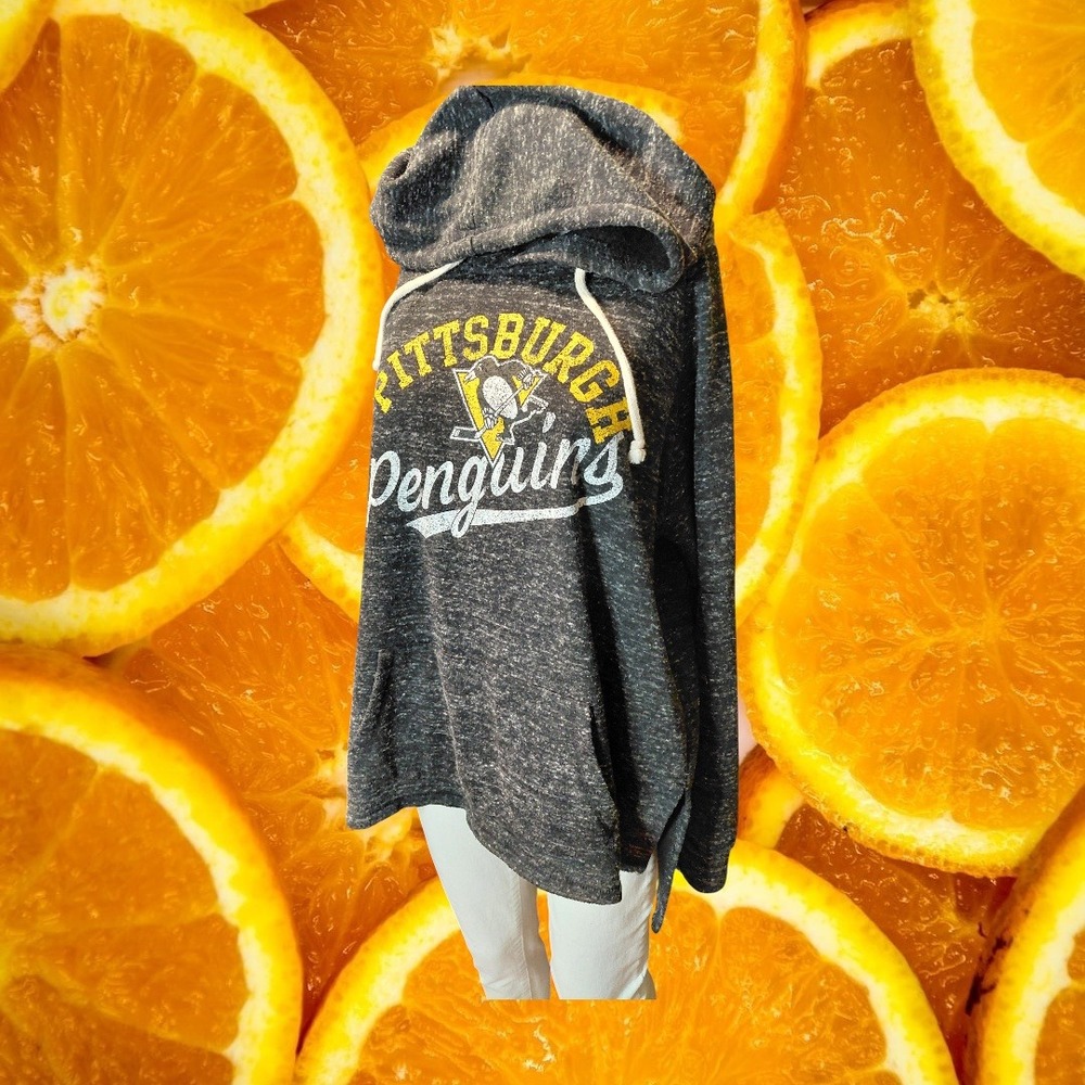 Fanatics Pittsburgh Penguins NHL Hoodie Mens‎ Large Charcoal Grey Pullover L